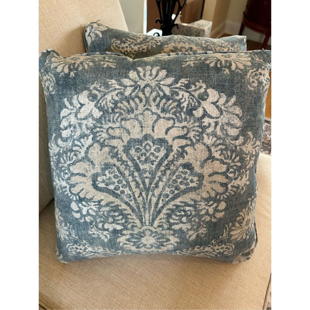 Alexandra Denim Square Pillows - Picture 7 of 8